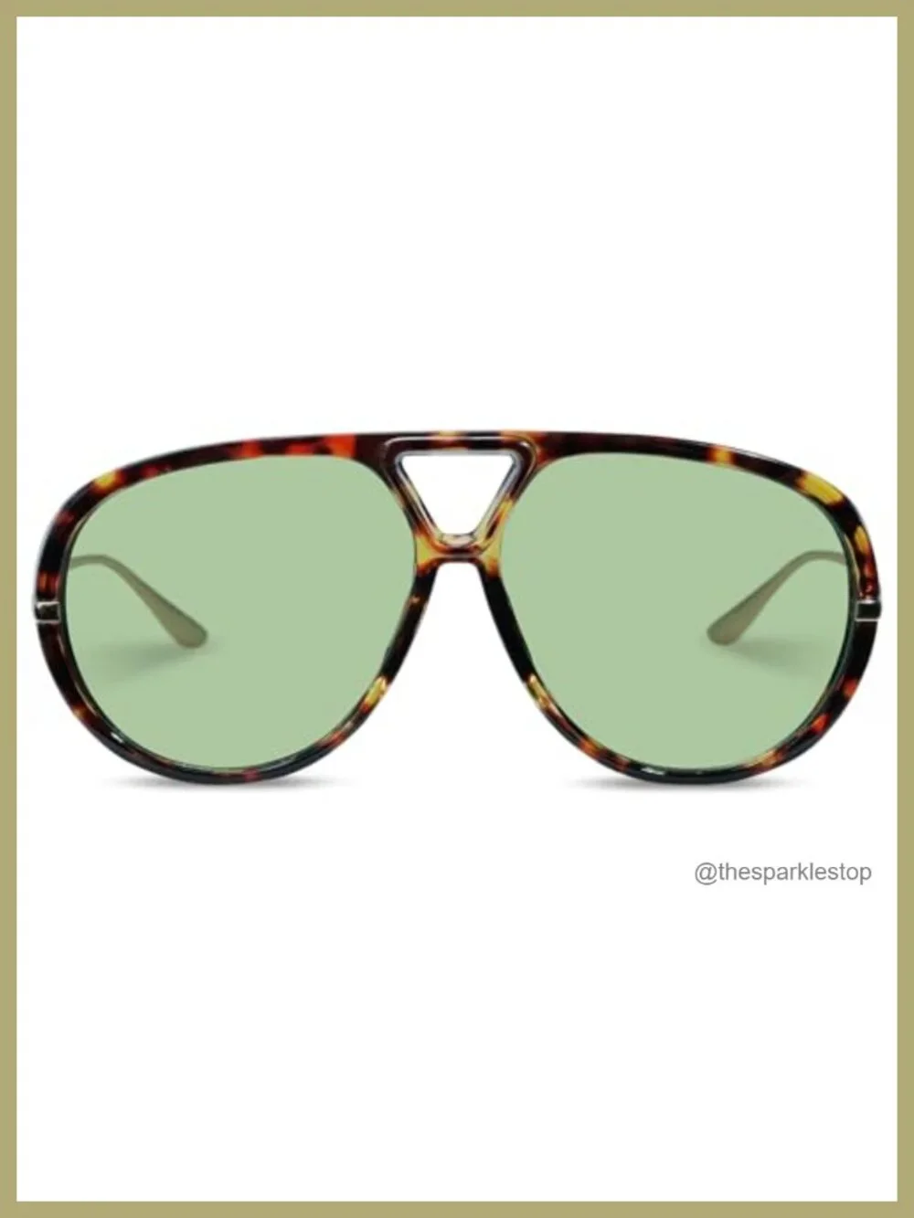 Retro Polarized Aviator Sunglasses Oversized Metal Frame 70s Trendy